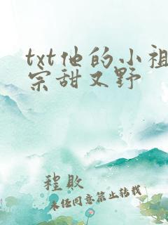 txt他的小祖宗甜又野