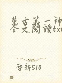 万古第一神免费全文阅读txt下载