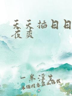 天天插日日干夜夜爽