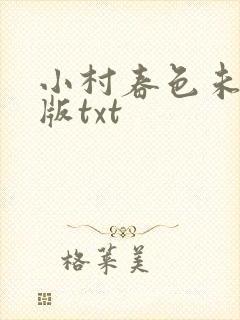小村春色未删减版txt