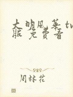 大明风华 tv版 免费看