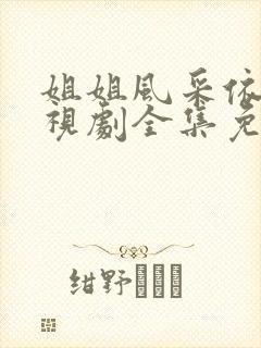 姐姐风采依旧电视剧全集免费观看