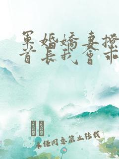 军婚娇妻撩人:首长我会乖