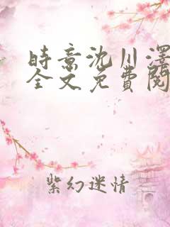 时意沈川泽小说全文免费阅读