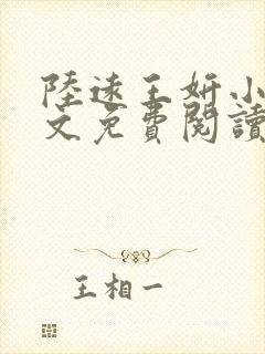 陆远王妍小说全文免费阅读