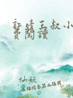 许晴王叔小说免费阅读