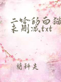 二哈的白猫师尊未删减txt