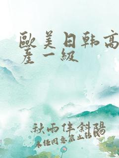 欧美日韩高清国产一级