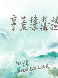 重生后,我娇养了反派摄政王i