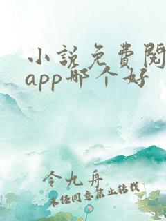 小说免费阅读的app哪个好