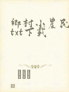 乡村小农民小说txt下载