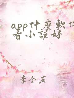 app什么软件看小说好