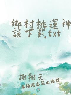 乡村桃运神医小说下载txt