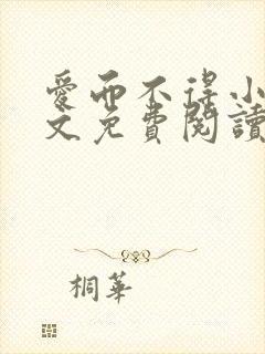 爱而不得小说全文免费阅读