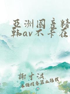 亚洲国产精品日韩av不卡在线