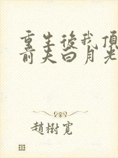 重生后我顶替了前夫白月光原著作者