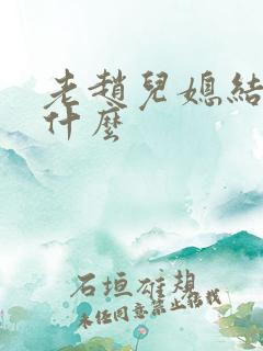 老赵儿媳结局是什么