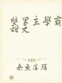 双男主学霸校园甜文