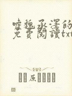 嘘魏承泽的小说免费阅读txt