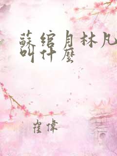 苏绾月林凡小说叫什么