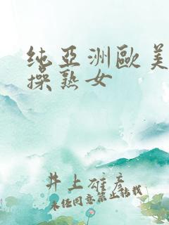 纯亚洲欧美综合操熟女