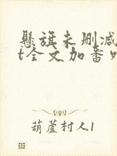 悬旗未删减txt全文加番外