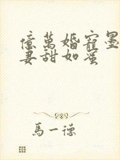 亿万婚宠墨爷宠妻甜如蜜