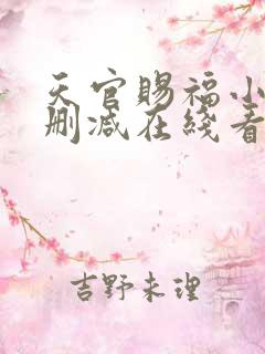 天官赐福小说未删减在线看