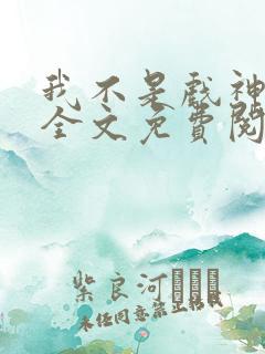 我不是戏神小说全文免费阅读正版