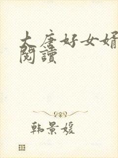 大唐好女婿免费阅读