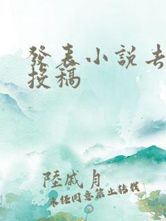发表小说去哪里投稿