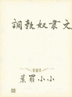 调教奴隶文bl