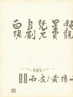 白月梵星超清电视剧免费观看
