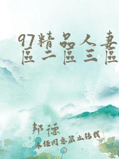 97精品人妻一区二区三区在线