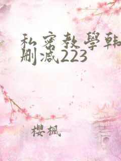 私密教学韩漫无删减223