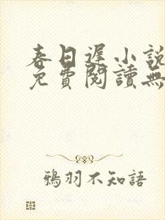春日迟小说全文免费阅读无弹窗