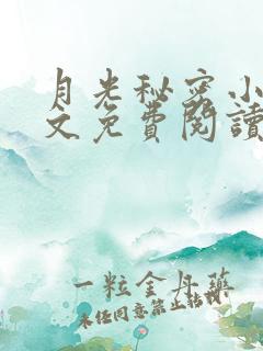 月光秘密小说全文免费阅读