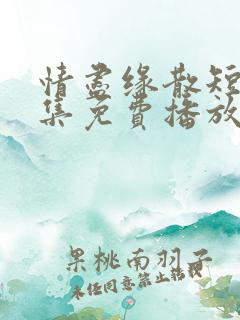 情尽缘散短剧全集免费播放