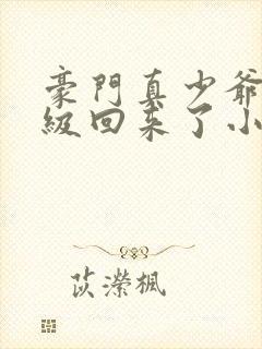 豪门真少爷他满级回来了小说