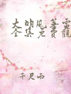 大明风华电视剧全集免费观看