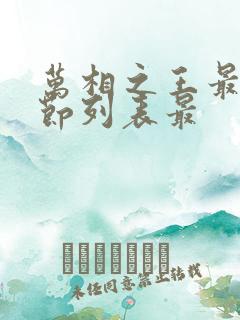 万相之王最新章节列表最