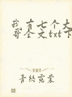 我有七个大佬哥哥全文txt下载