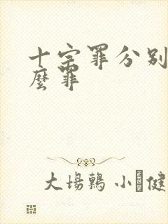 十宗罪分别是什么罪
