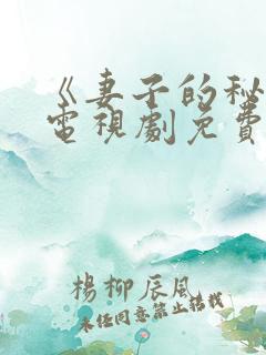 《妻子的秘密》电视剧免费观看