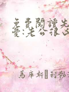 免费阅读先婚后爱:老公很凶猛小说