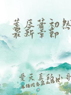 叶辰萧初然最快最新章节