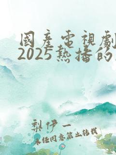 国产电视剧推荐2025热播的剧