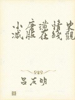 小唐璜情史未删减版在线观看