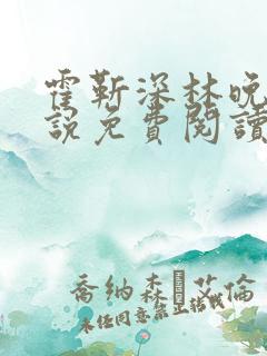 霍靳深林晚澄小说免费阅读最新章节