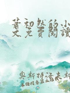 萧初然的小说全文免费阅读